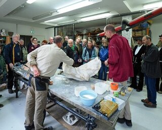 In der Münsterbauhütte. Foto: Elke Wickerath